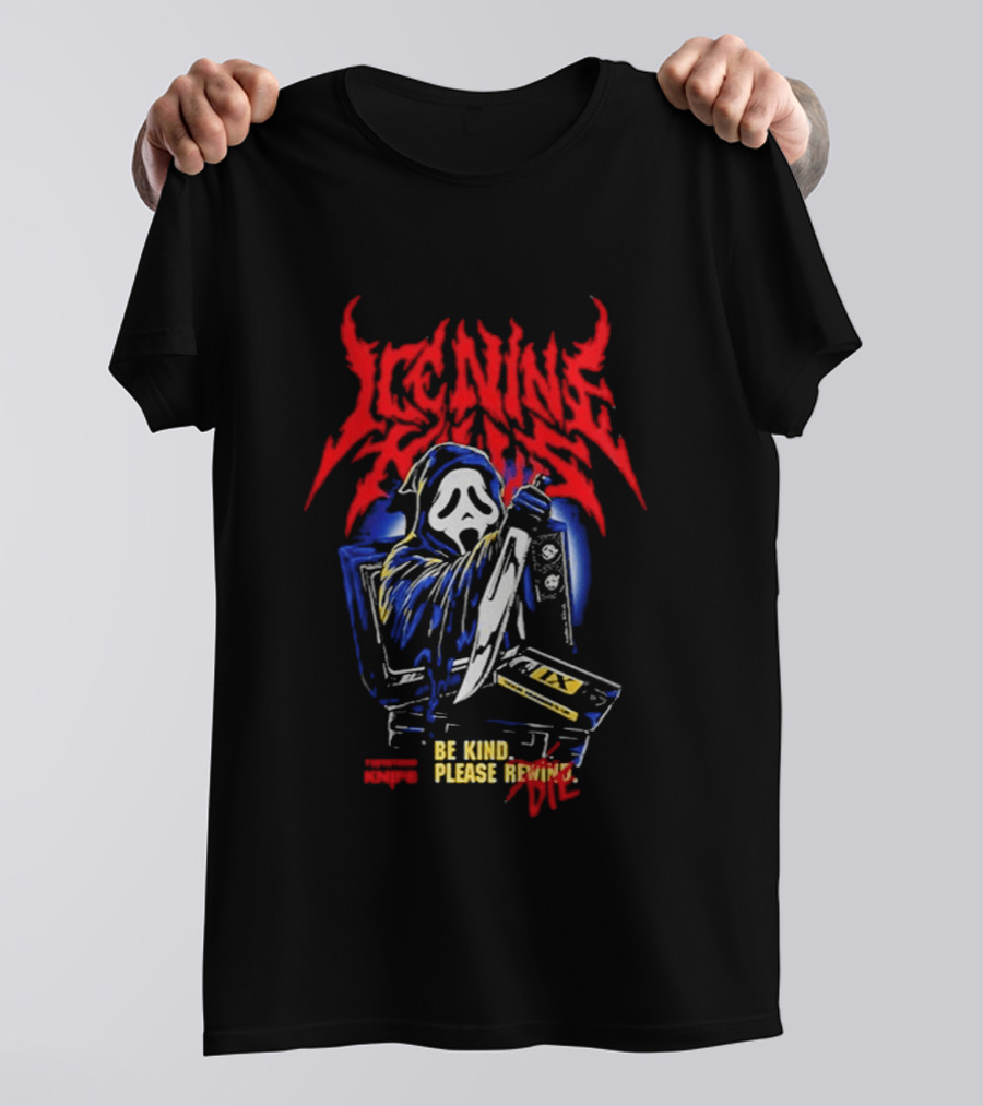 Ice Nine Kills Ghostface Be Kind Please Rewind Stalk Buster Night Mare On The Ninth T-Shirt