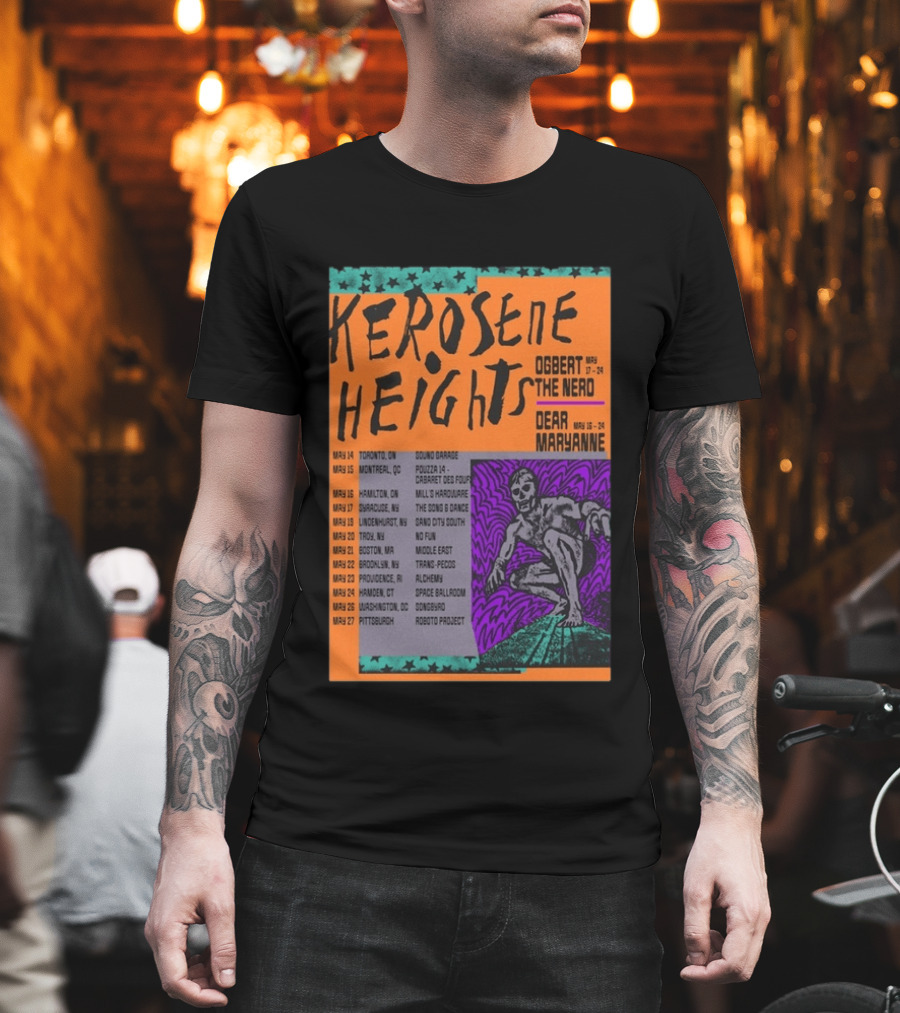 Kerosene Heights Tour 2026 Ogbert The Nerd Dear Maryanne Concert Dates And Locations T-Shirt