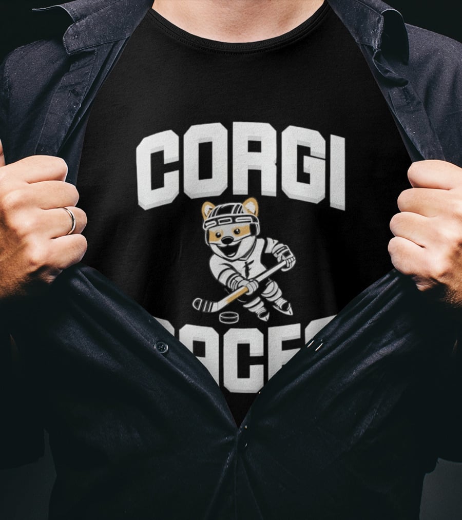 Fargo Force 2026 Corgi Ice Hockey Races T-Shirt