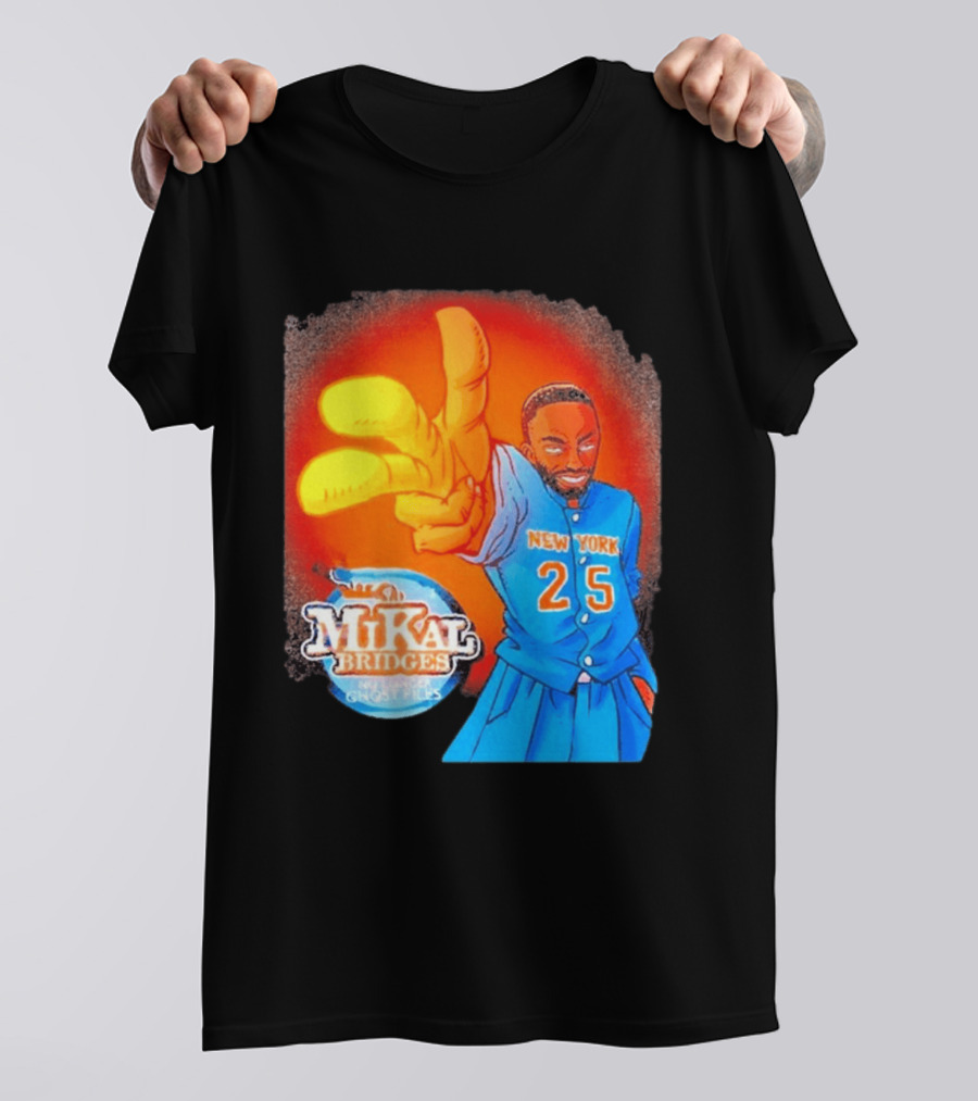New York 25 Mikal Bridges No Longer Ghost Files T-Shirt