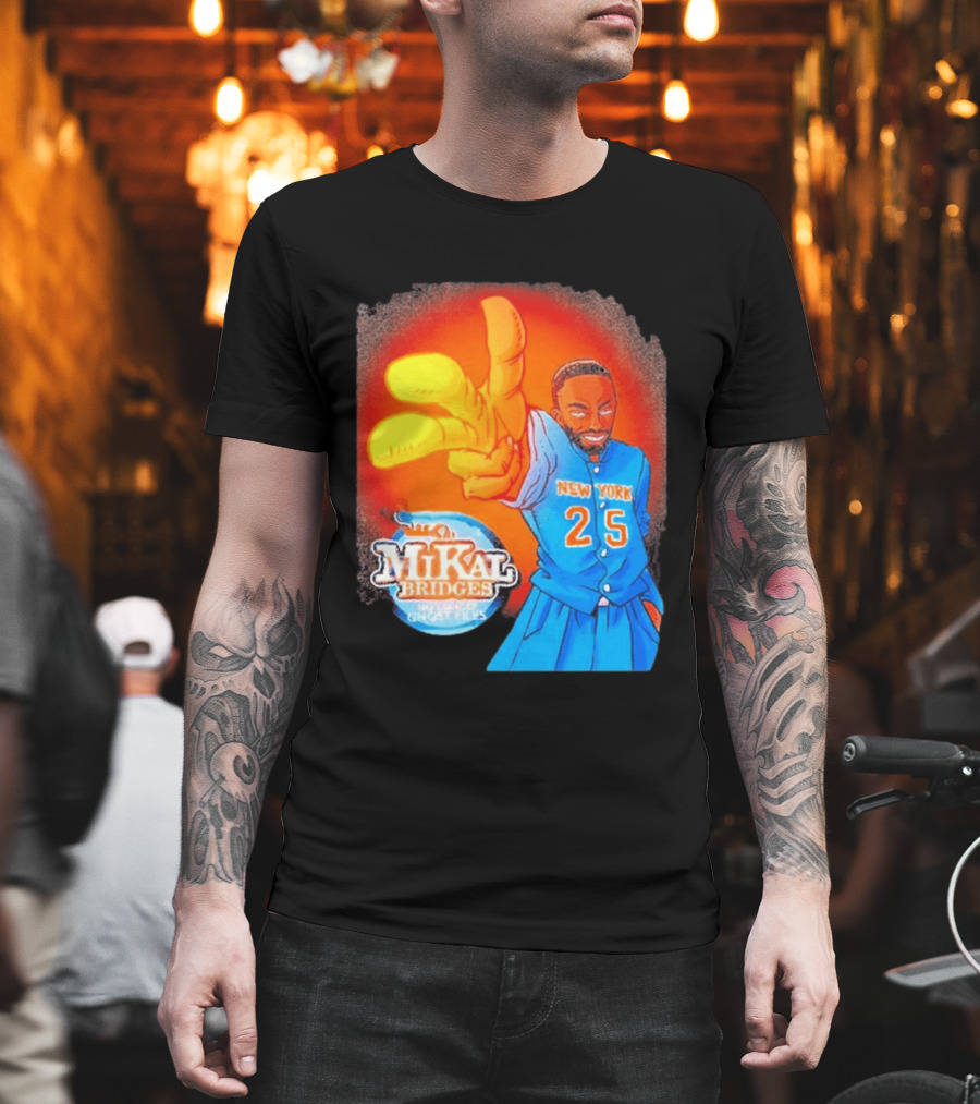 New York 25 Mikal Bridges No Longer Ghost Files T-Shirt