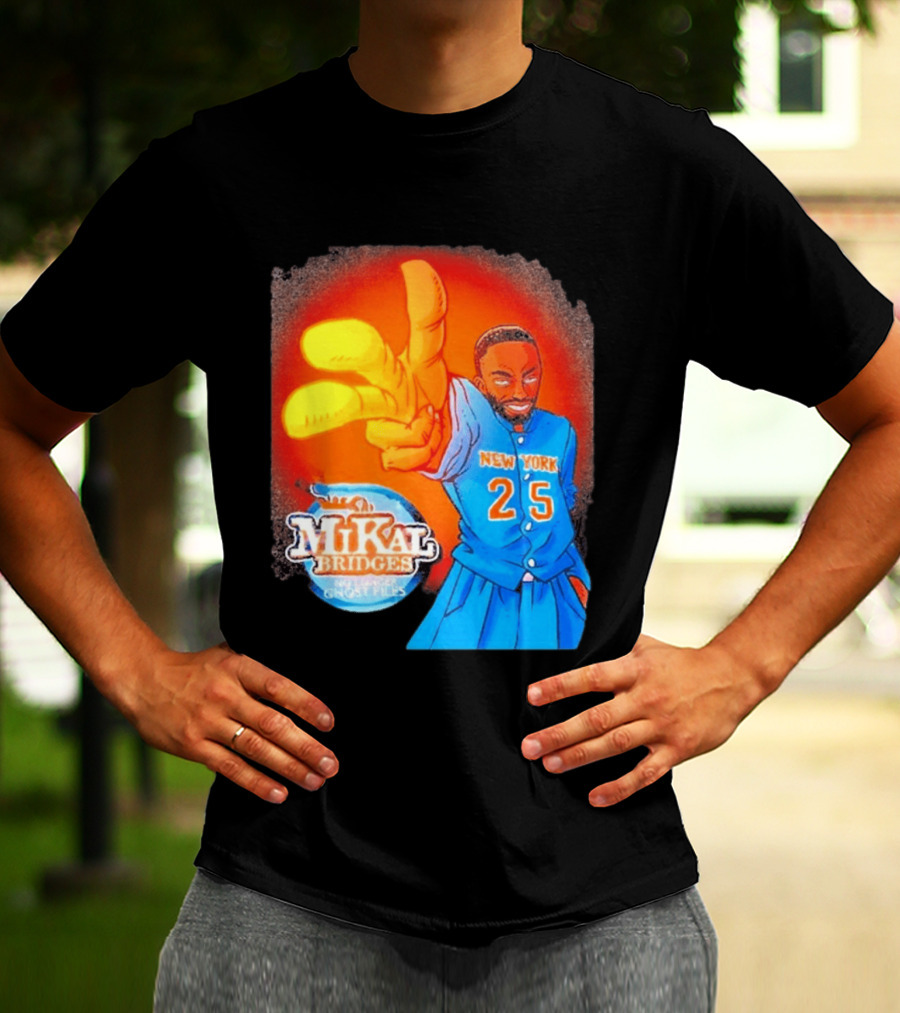 New York 25 Mikal Bridges No Longer Ghost Files T-Shirt
