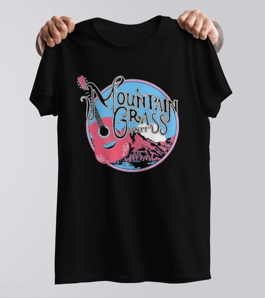 Mountain Grass Guitar Circle T-Shirt