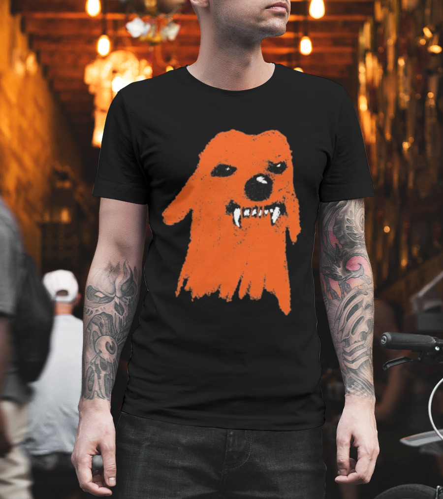 Small Grumpy Orange Dog With Fangs T-Shirt