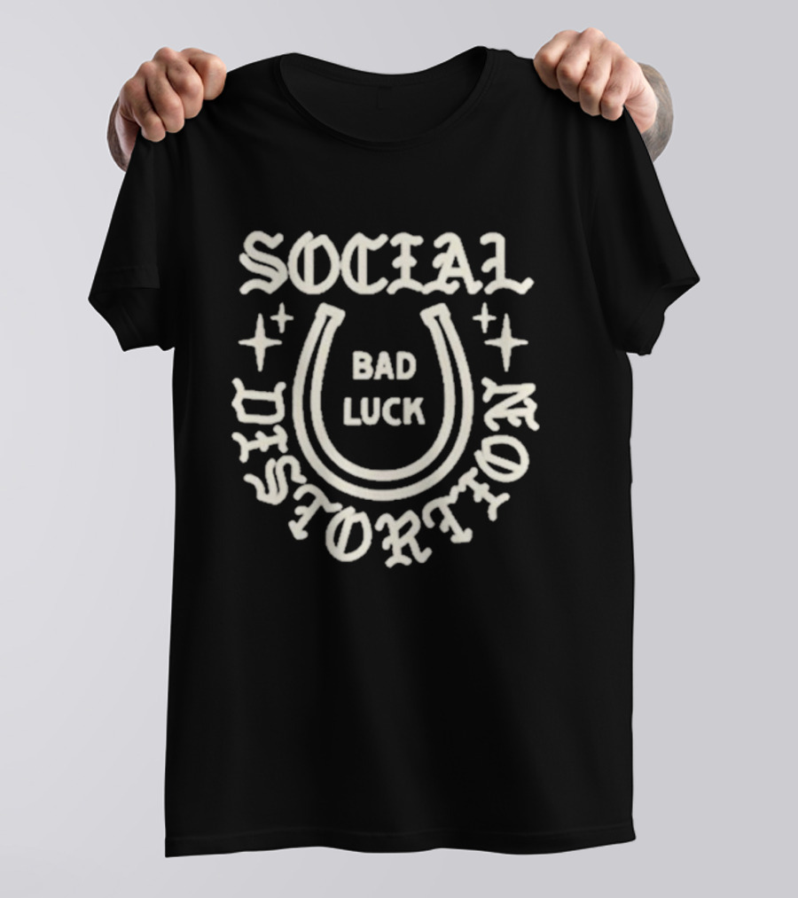 Social Distortion Bad Luck Horseshoe Stars T-Shirt