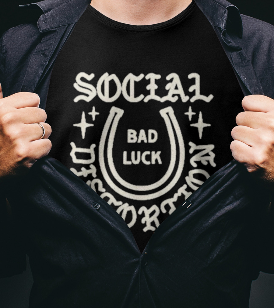 Social Distortion Bad Luck Horseshoe Stars T-Shirt