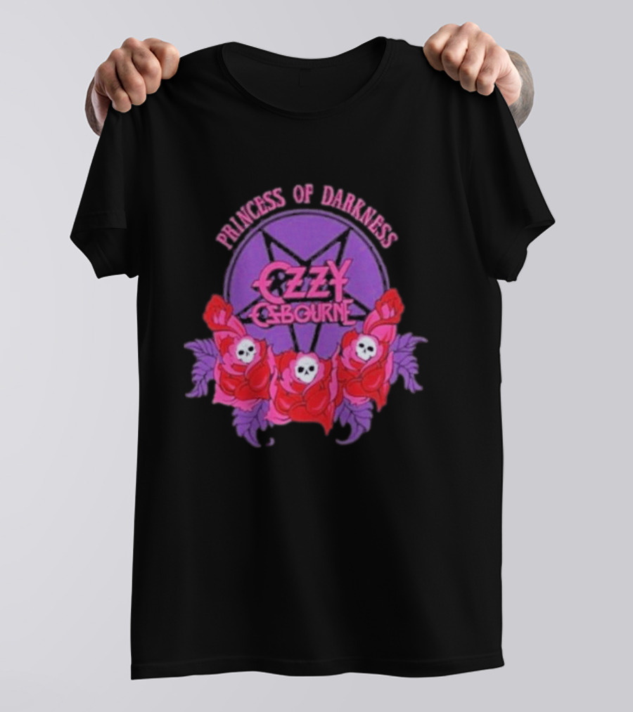 Ozzy Osbourne Princess Of Darkness Roses Skulls T-Shirt