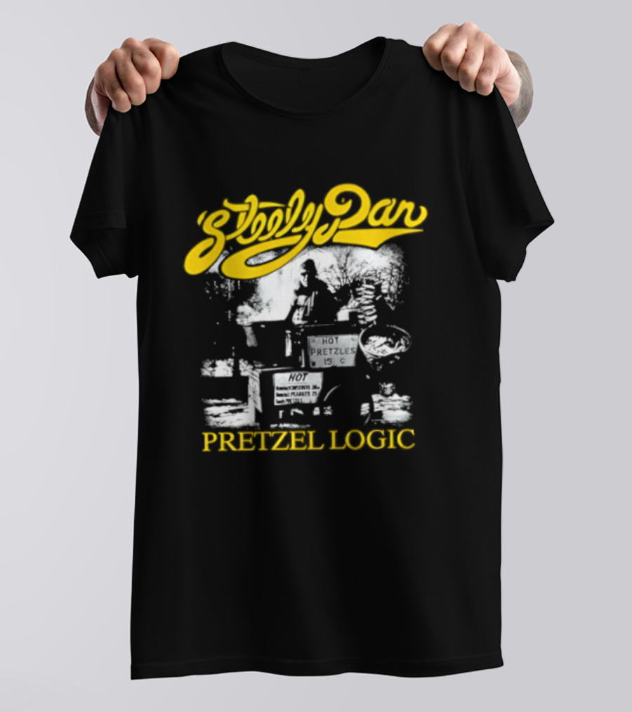 Steely Dan Pretzel Logic 1974 Album Yellow Script T-Shirt