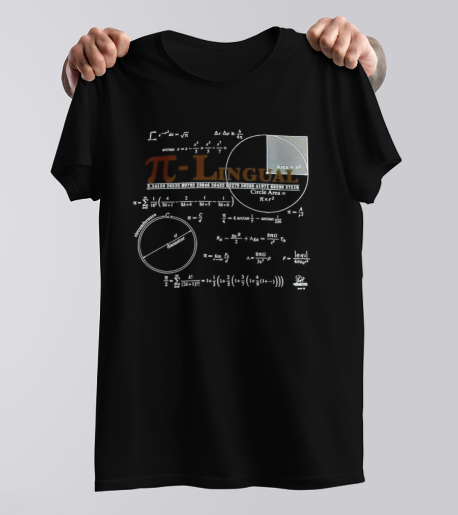 Pi Lingual Math Geek Physics Nerd Equations And Formulas T-Shirt