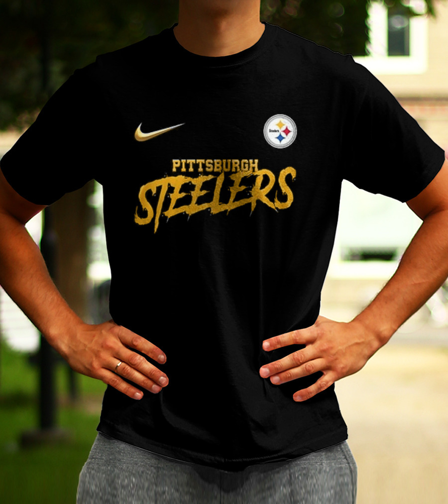 Pittsburgh Steelers Nike Puss In Boots Fear Me If You Dare Cartoon T-Shirt