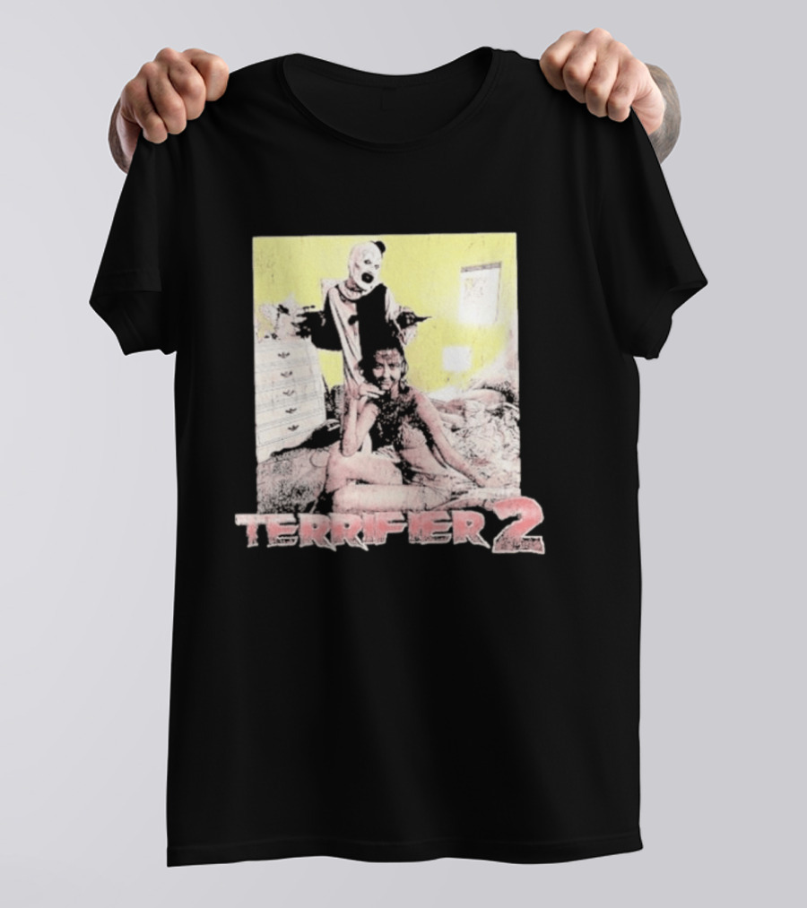 Terrifier 2 Art The Clown Scene Horror Movie T-Shirt