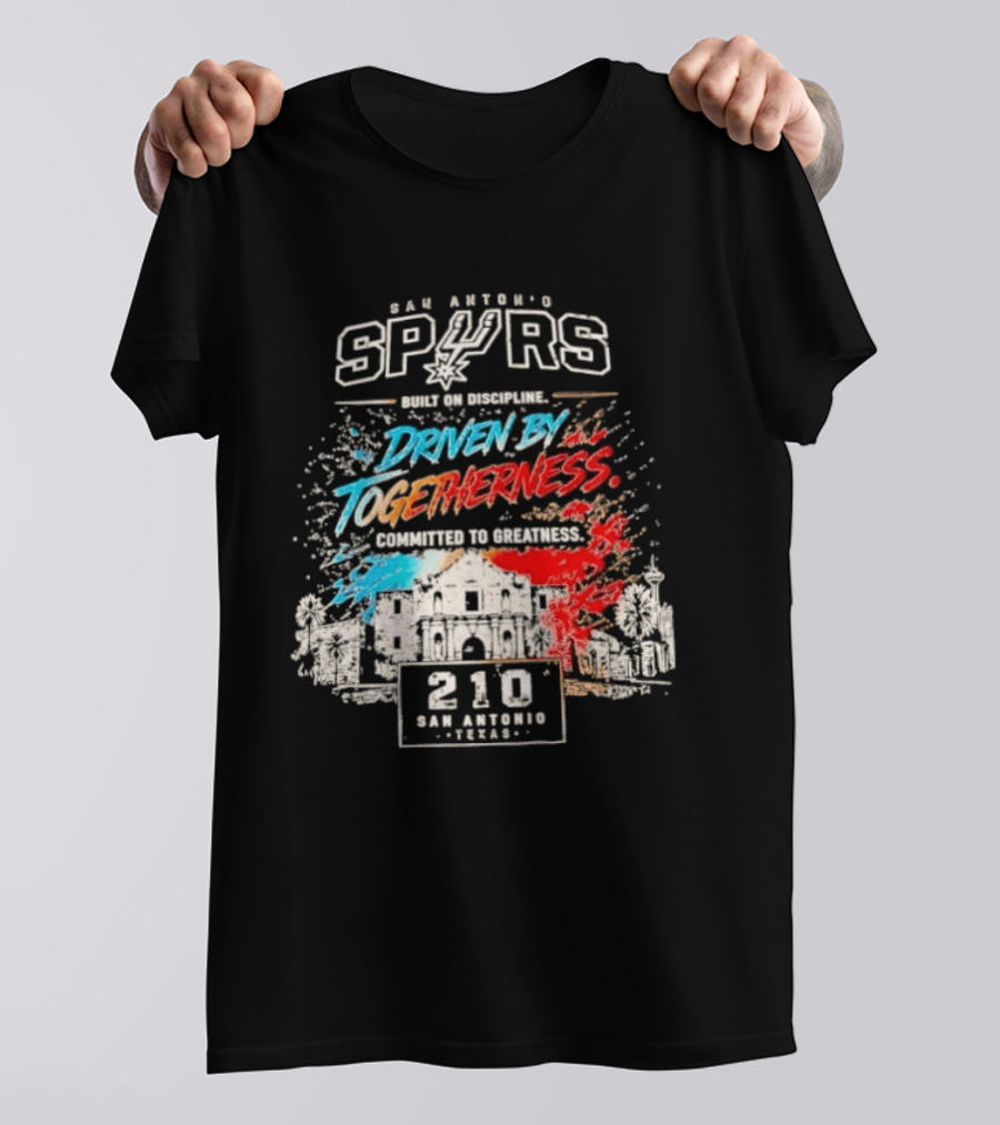San Antonio Spurs Driven By Togetherness Built On Discipline 210 Texas Connection T-Shirt