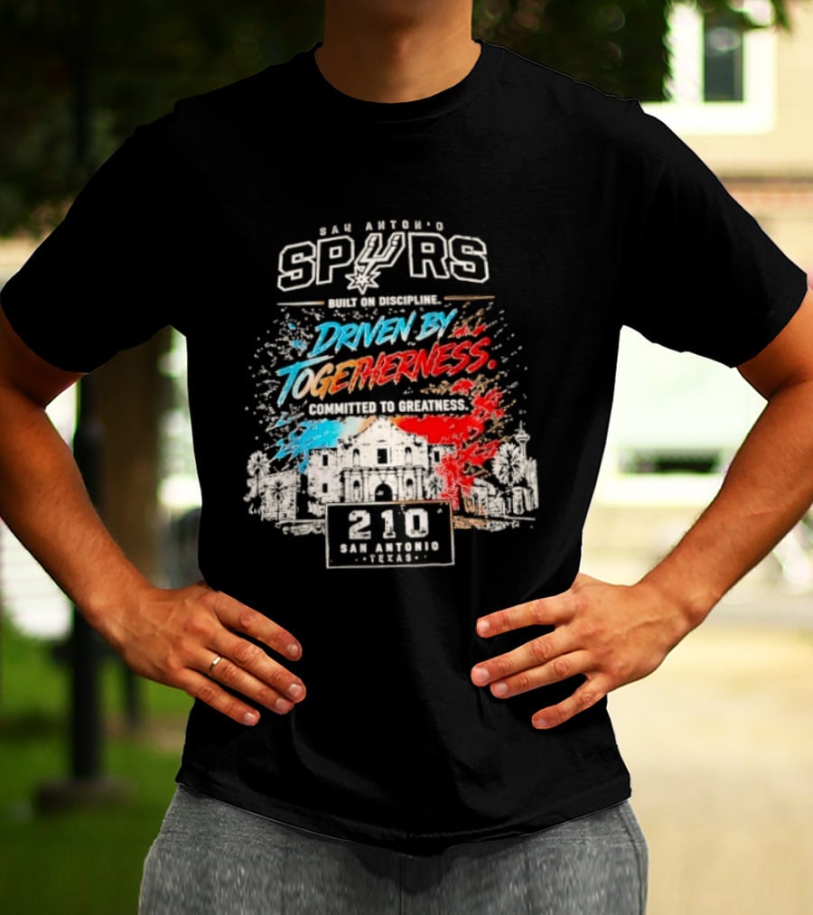 San Antonio Spurs Driven By Togetherness Built On Discipline 210 Texas Connection T-Shirt