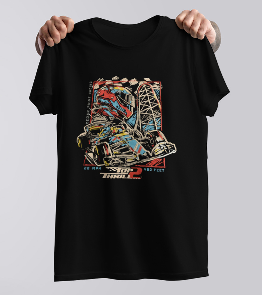 Top Thrill 2 Racing Cedar Point Ride Adventure Experience T-Shirt