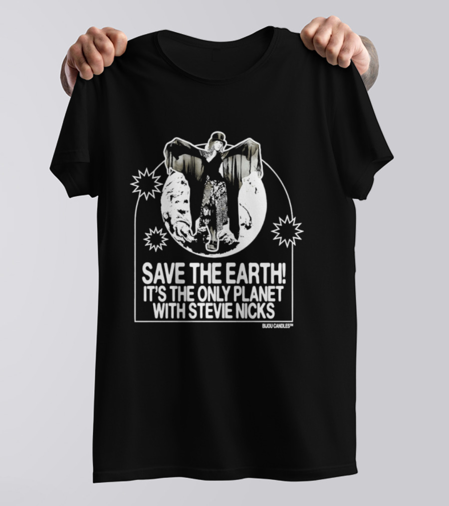 Save The Earth It's The Only Planet With Stevie Nicks Vintage Style Earth Day T-Shirt