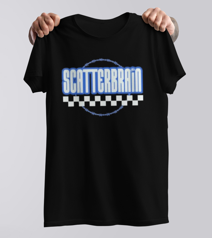 Scatterbrain Magazine Blue Checkered T-Shirt