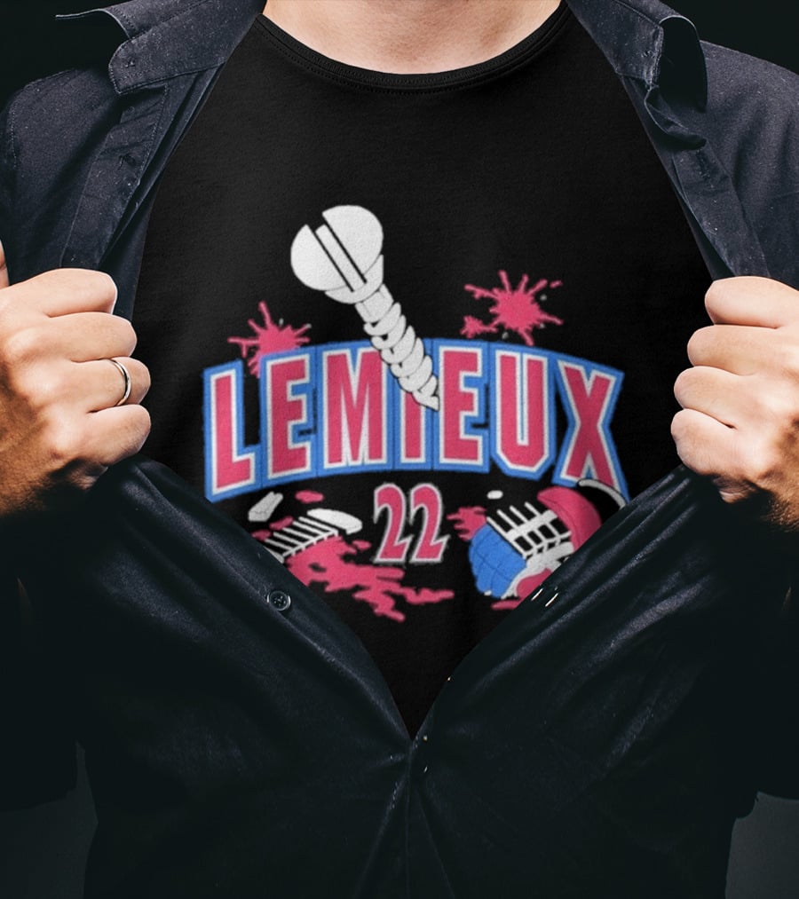 Lemieux 22 Screw Detroit Red Wings Hockey T-Shirt