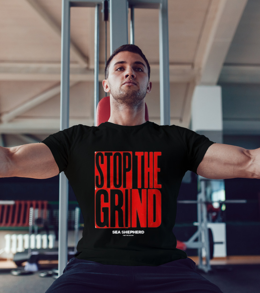 Sea Shepherd Stop The Grind Environmental Campaign T-Shirt