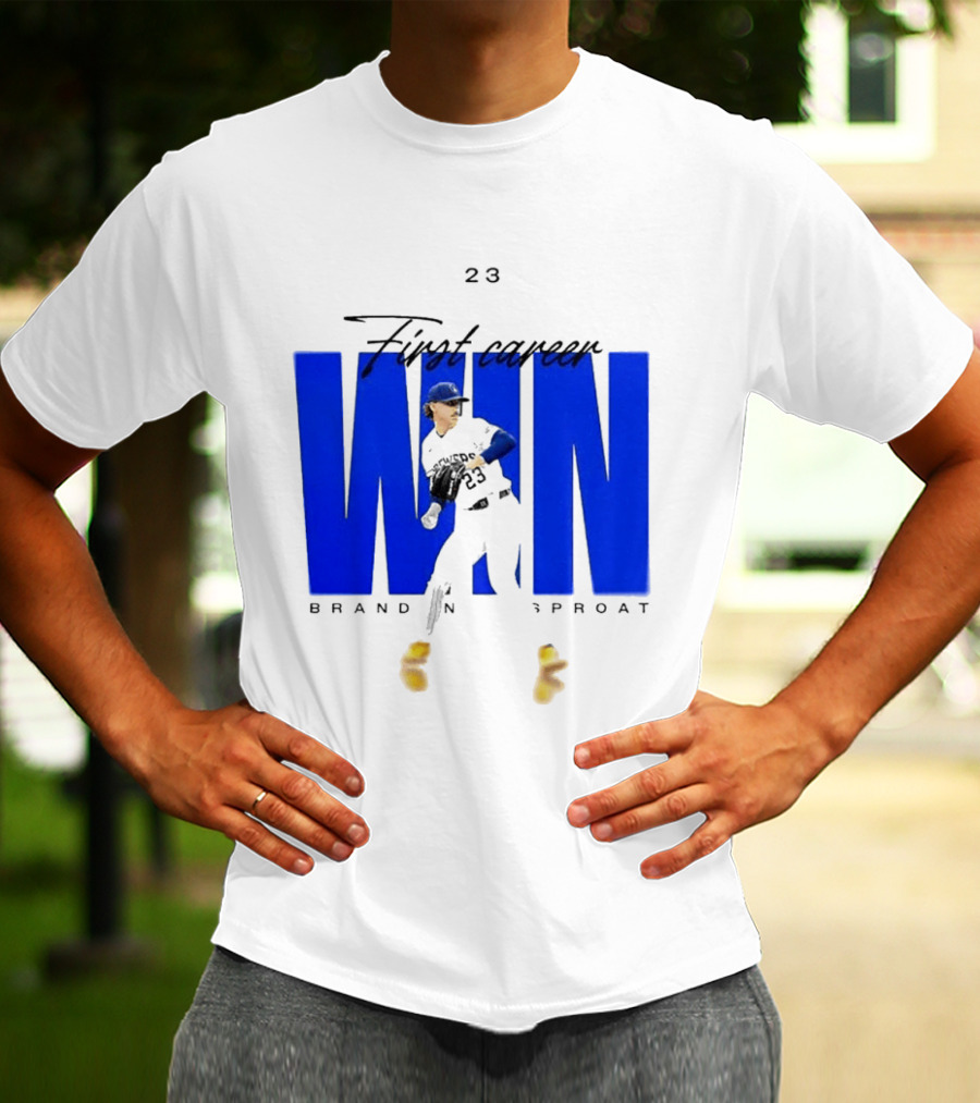 Brandon Sproat 23 Brewers First Career Win T-Shirt
