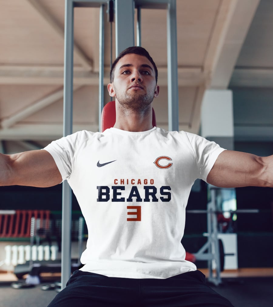 Chicago Bears Nike C Logo E Reflective Sports Collab T-Shirt