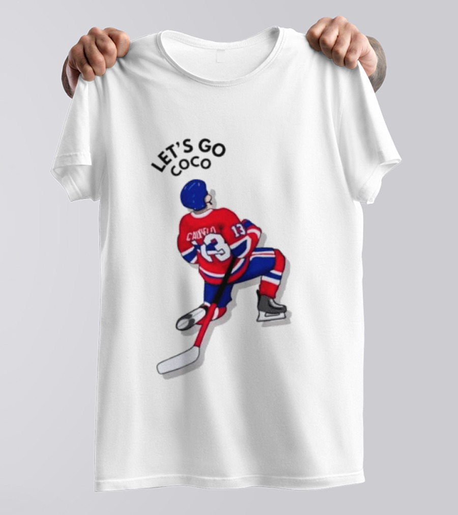 Caufield 13 Let's Go Coco Montreal Canadiens Hockey Player T-Shirt