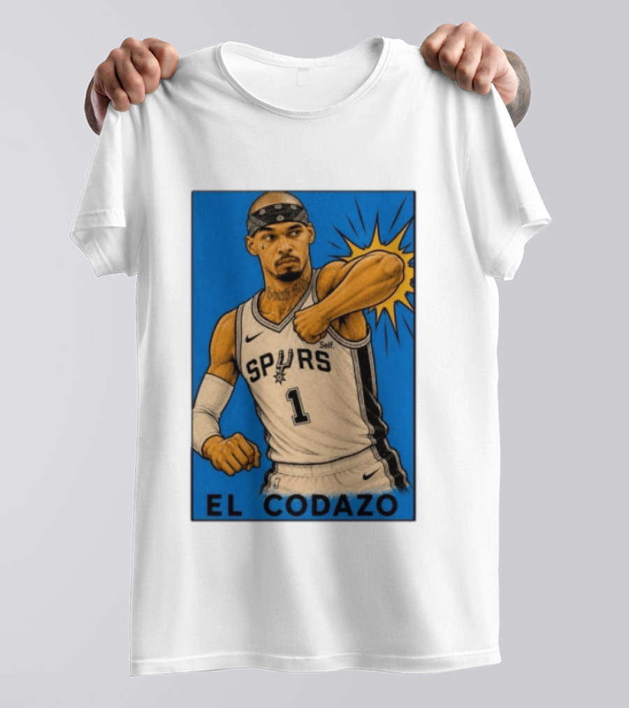 El Codazo Spurs NBA Card San Antonio Basketball Player T-Shirt