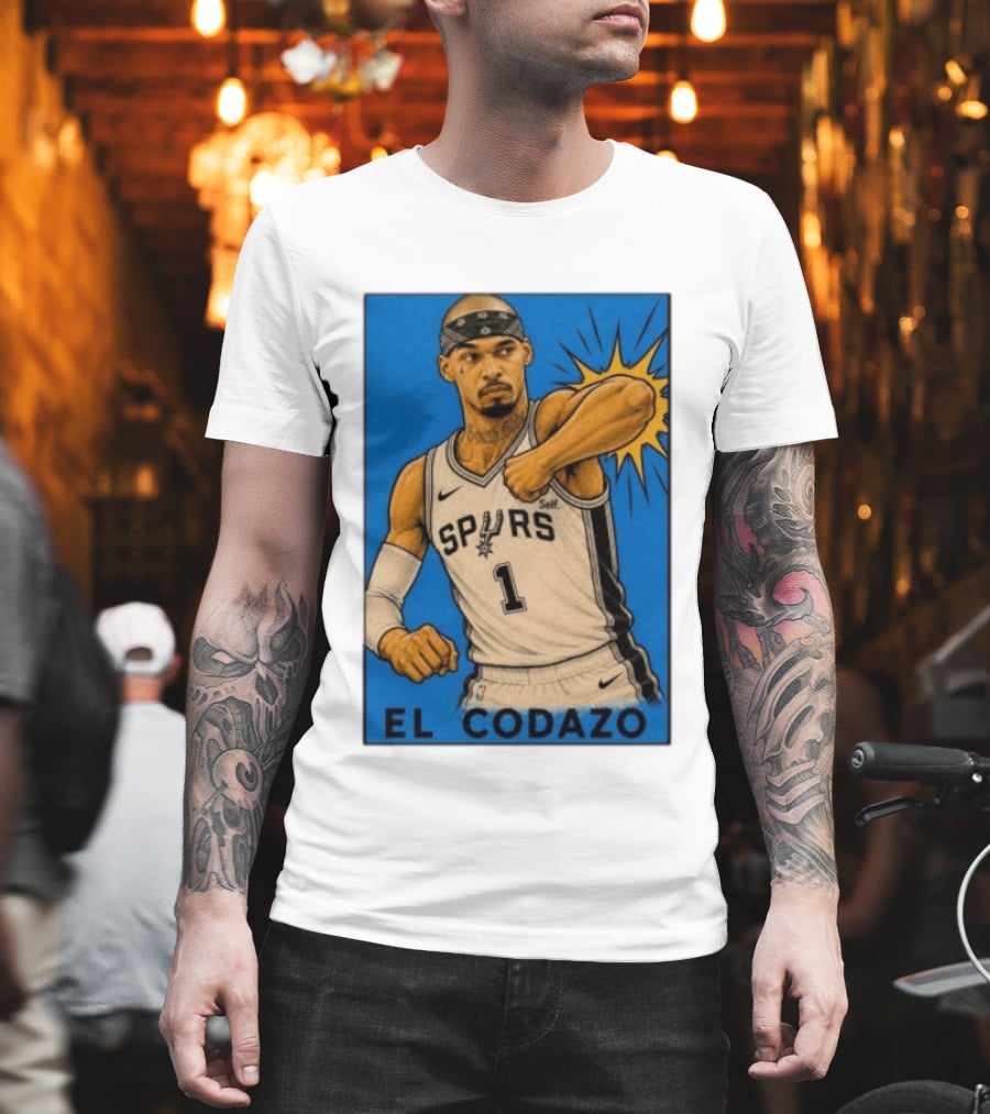 El Codazo Spurs NBA Card San Antonio Basketball Player T-Shirt
