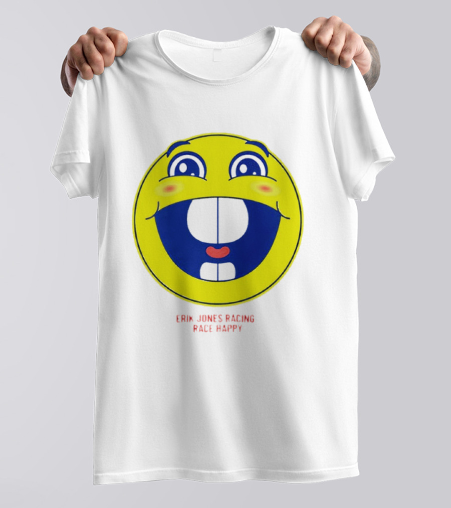 Erik Jones Racing Race Happy Yellow Smiley Face T-Shirt