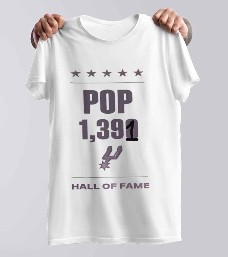 Gregg Popovich San Antonio Spurs POP 1391 Hall Of Fame Stars Basketball 2026 T-Shirt