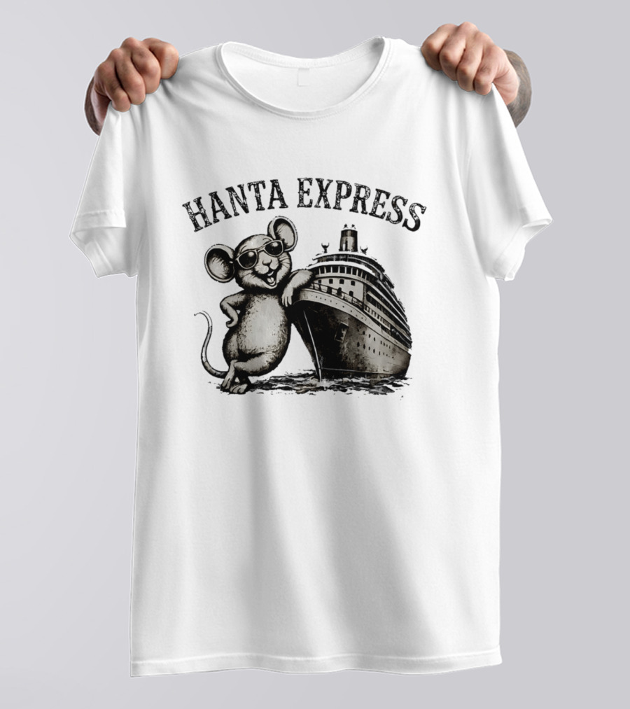 Hanta Express Cool Mouse Sunglasses Ship Adventure T-Shirt