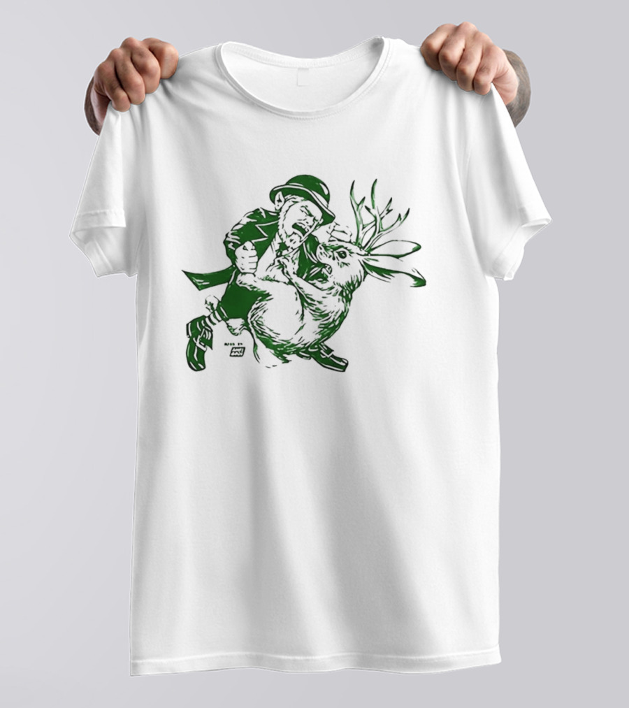 It's Always Sunny Charlie Kelly Leprechaun Versus Jackelope Iconic Character Battle T-Shirt