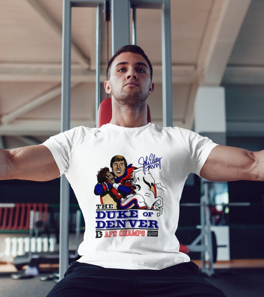John Elway The Duke Of Denver AFC Champs MVP Caricature T-Shirt