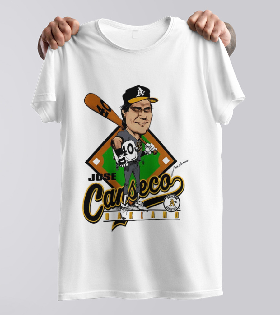 Jose Canseco Oakland A's Baseball Caricature T-Shirt