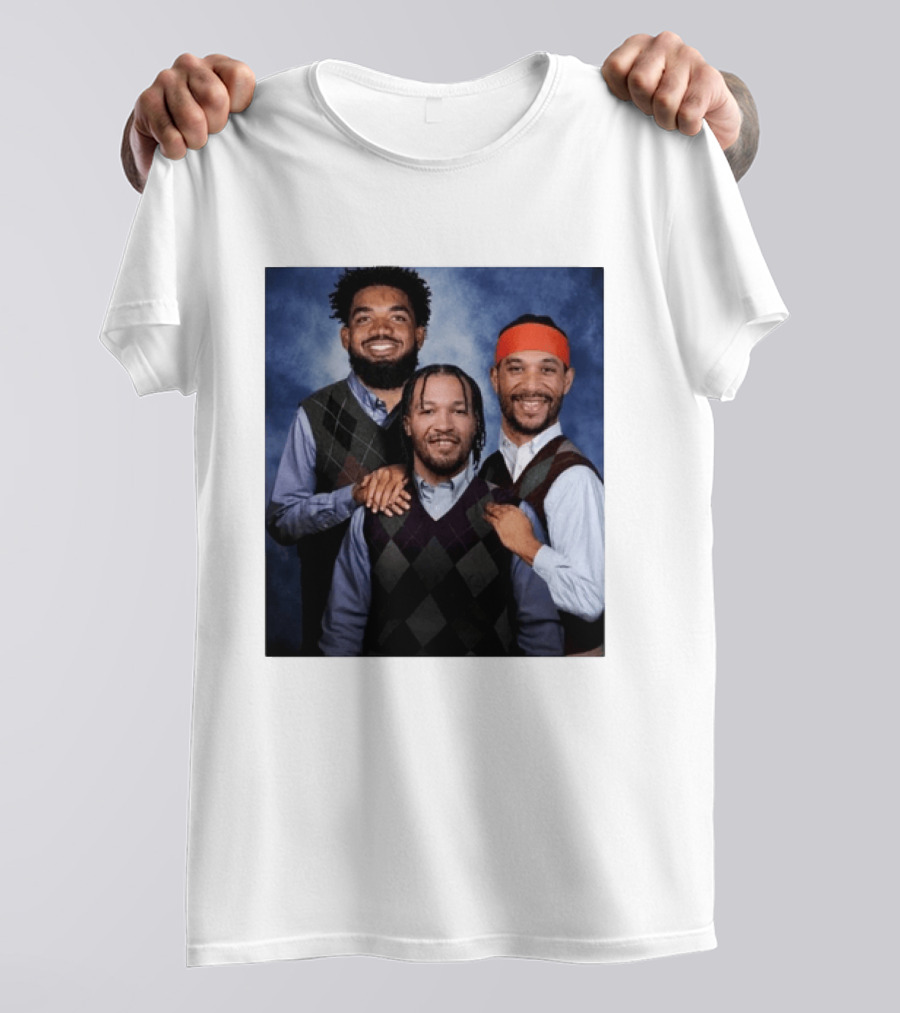 Karl Anthony Towns Jalen Brunson Josh Hart Step Brothers Argyle Sweater T-Shirt