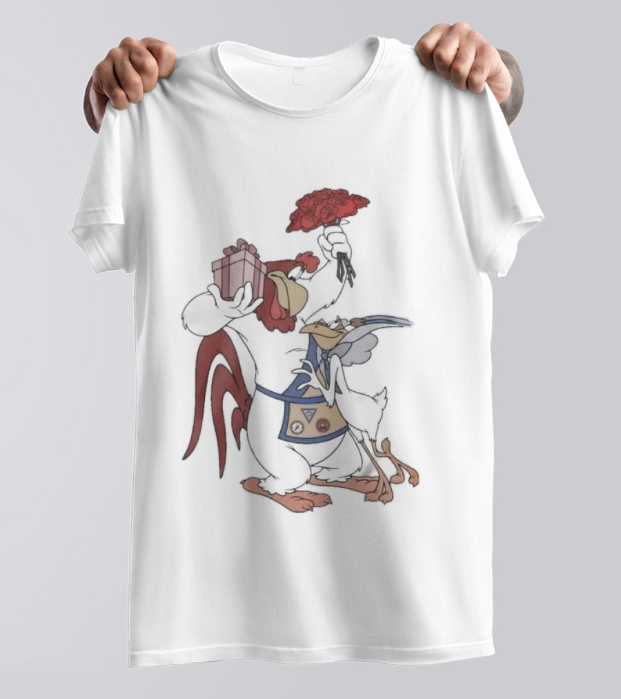 Foghorn Leghorn Miss Prissy Valentine Looney Tunes Classic Characters T-Shirt