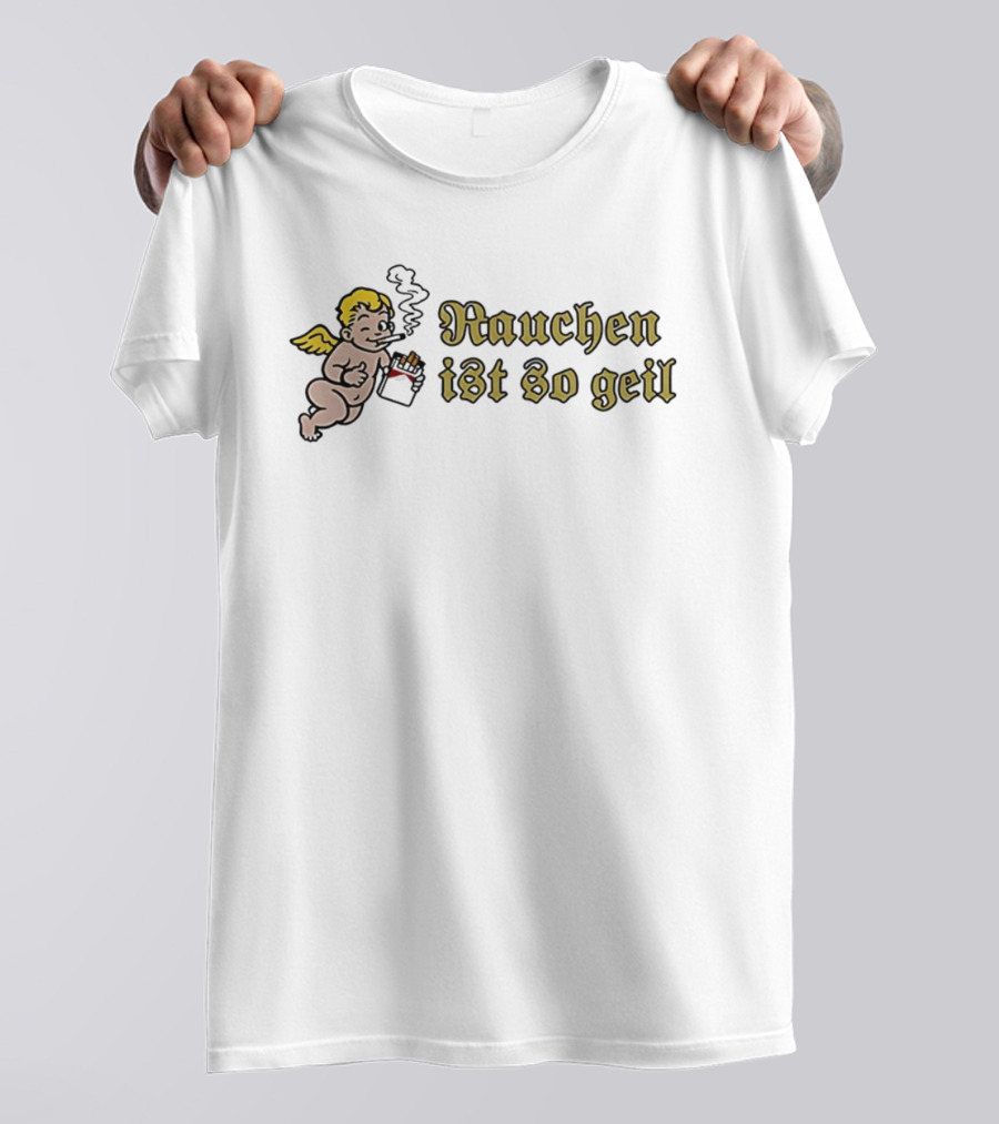Rauchen Ist So Geil Angel With Cigarette T-Shirt