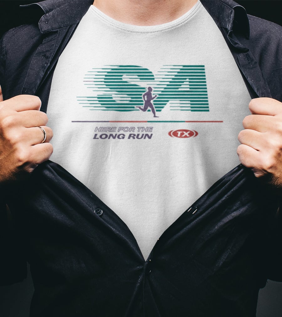 SA Here For The Long Run Runner Sports T-Shirt