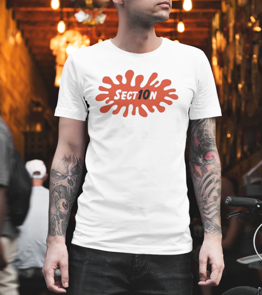 Sect10n Splat Splatter Style Orange T-Shirt