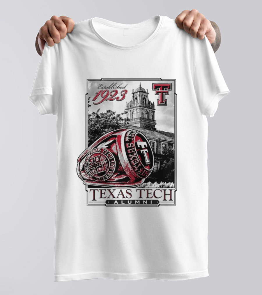 Texas Tech Alumni Established 1923 Ring Building TTU T-Shirt