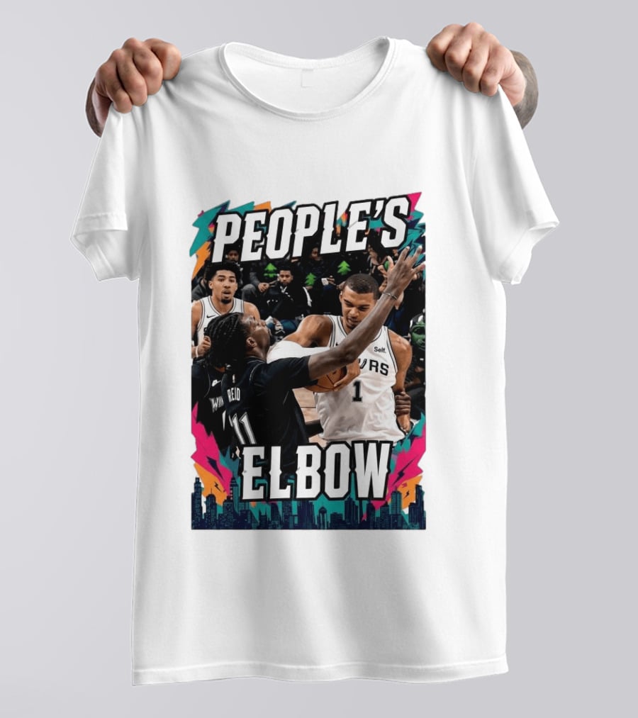 People's Elbow Wemby Spurs Vs Naz Reid Wolves T-Shirt
