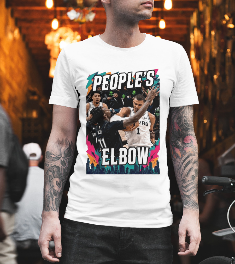 People's Elbow Wemby Spurs Vs Naz Reid Wolves T-Shirt
