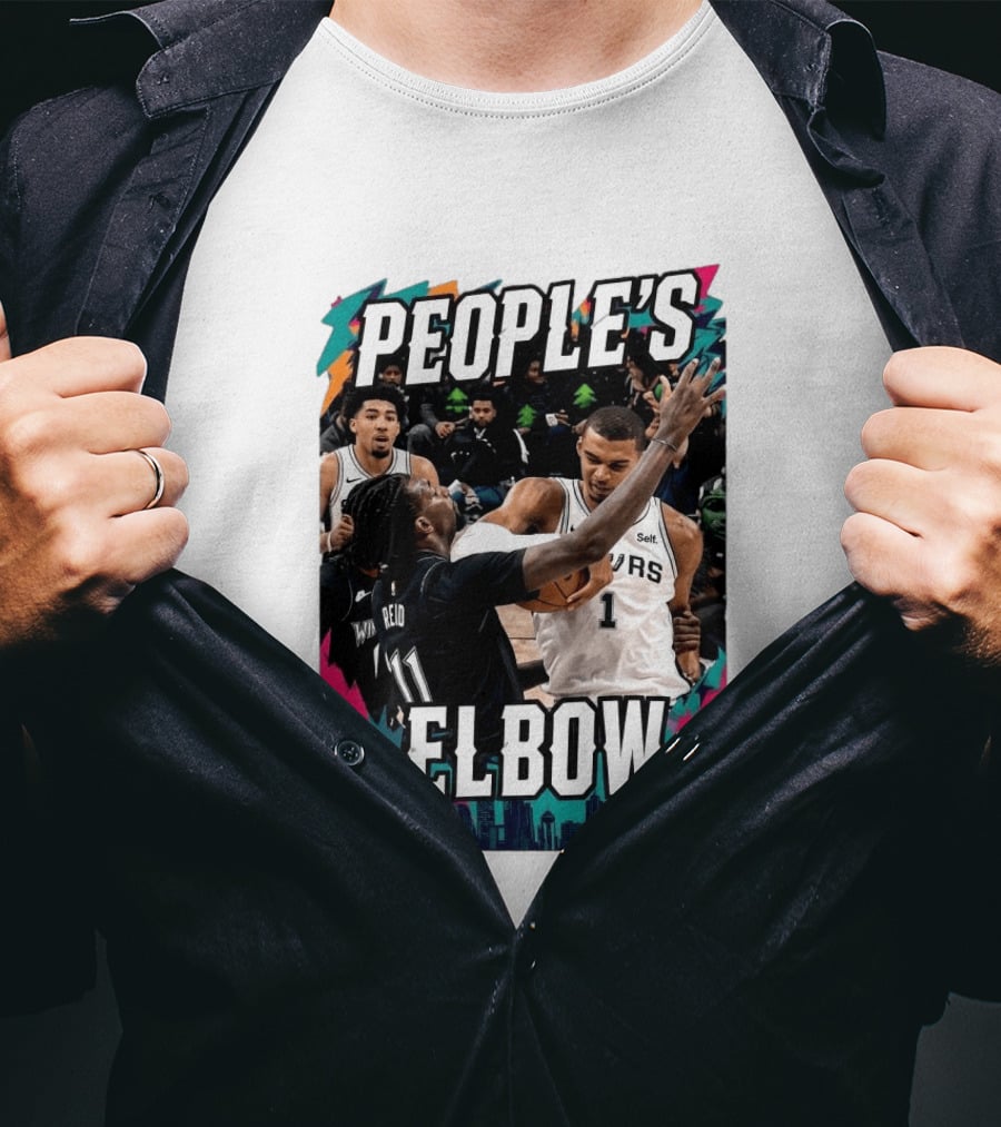 People's Elbow Wemby Spurs Vs Naz Reid Wolves T-Shirt