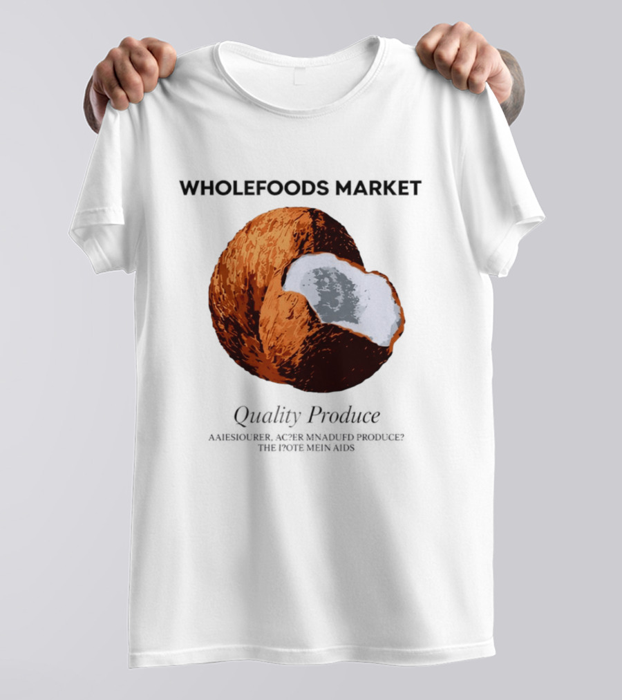 Wholefoods Market Quality Produce Organic Coconut T-Shirt