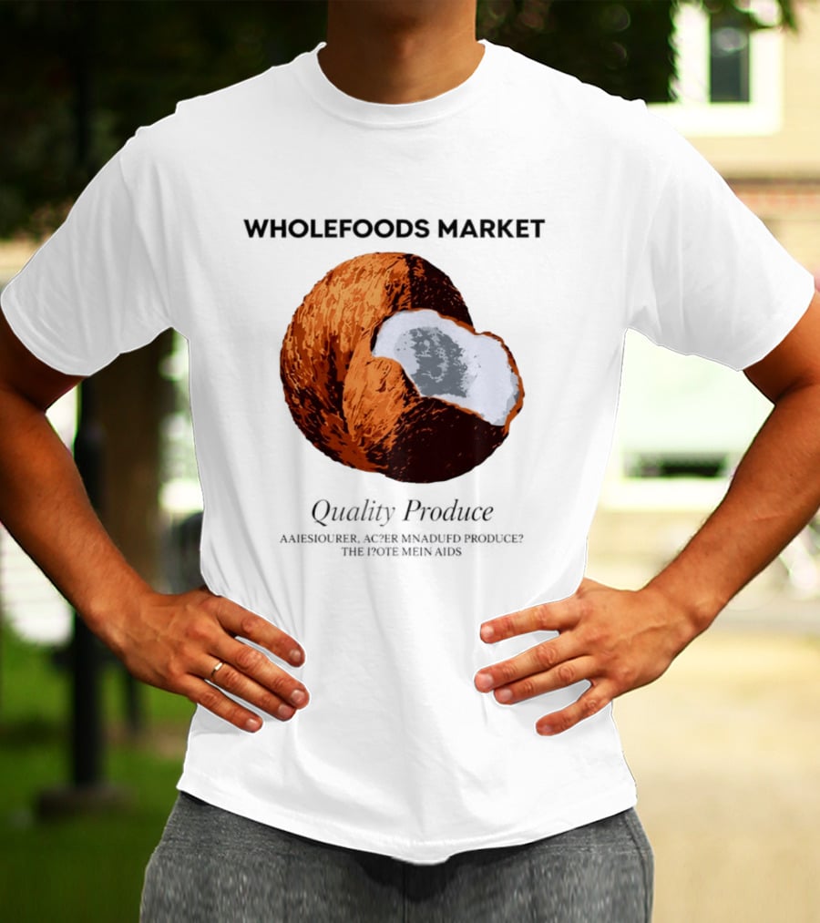 Wholefoods Market Quality Produce Organic Coconut T-Shirt