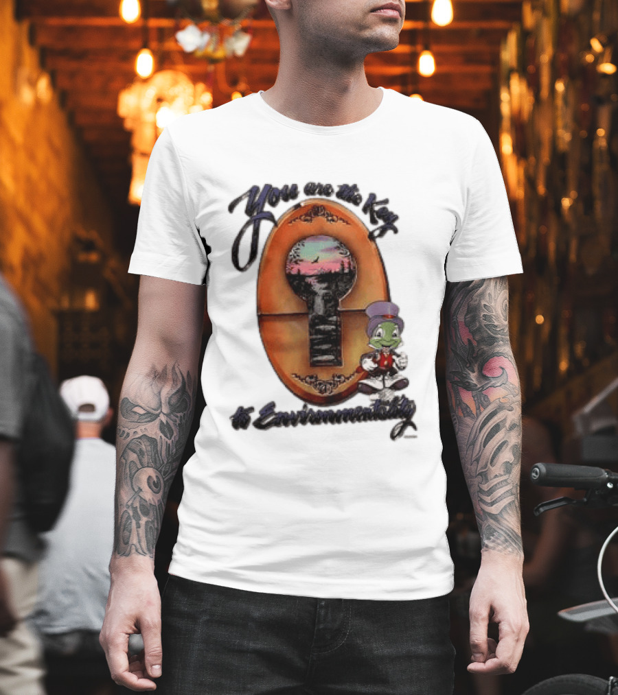 You Are The Key To Environmentality Keyhole Scene With Cartoon T-Shirt