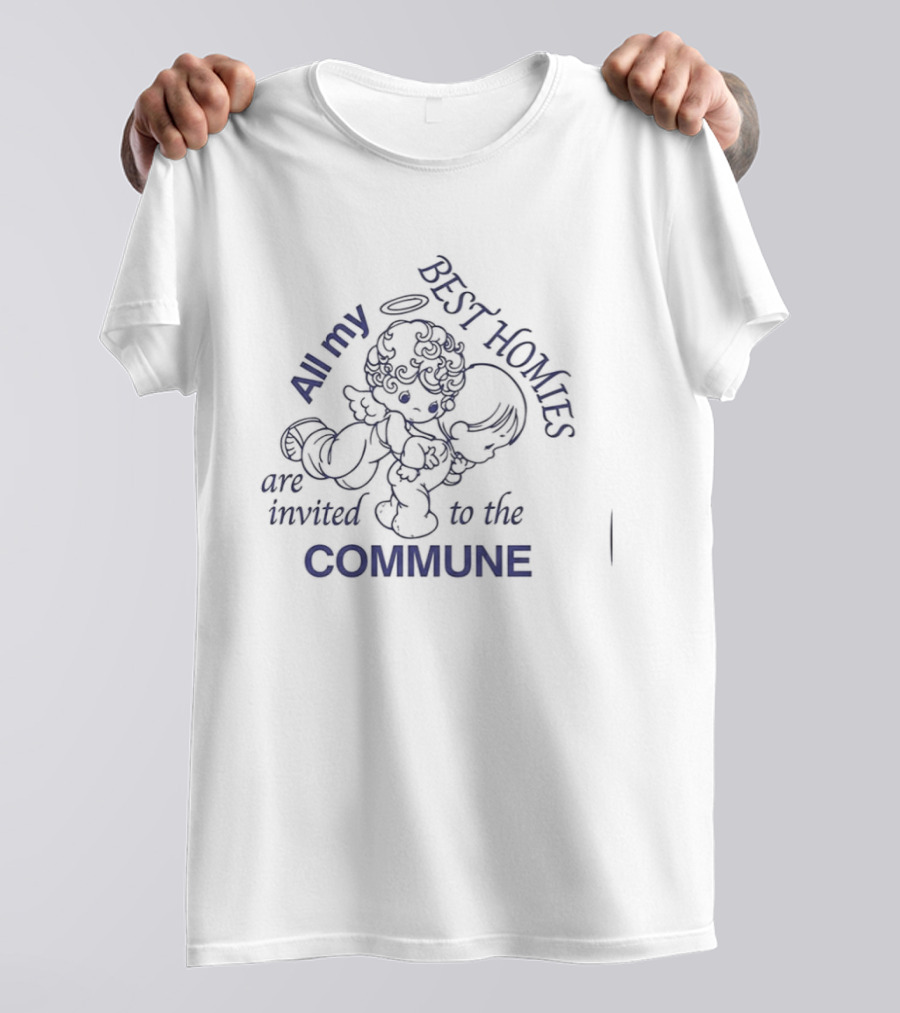 All My Best Homies Are Invited To The Commune Angel Graphic Crop Failure 2030 T-Shirt