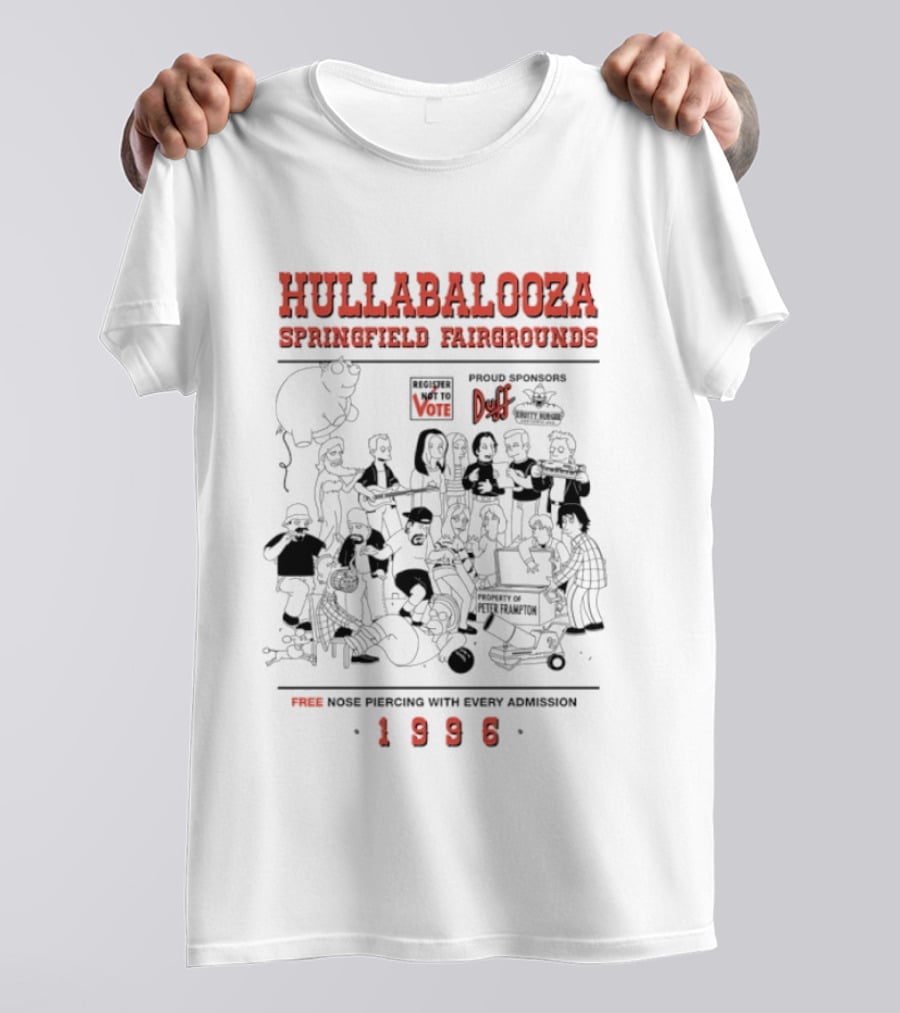 Hullabalooza Springfield Fairgrounds 1996 Free Nose Piercing Admission Vans Duff T-Shirt