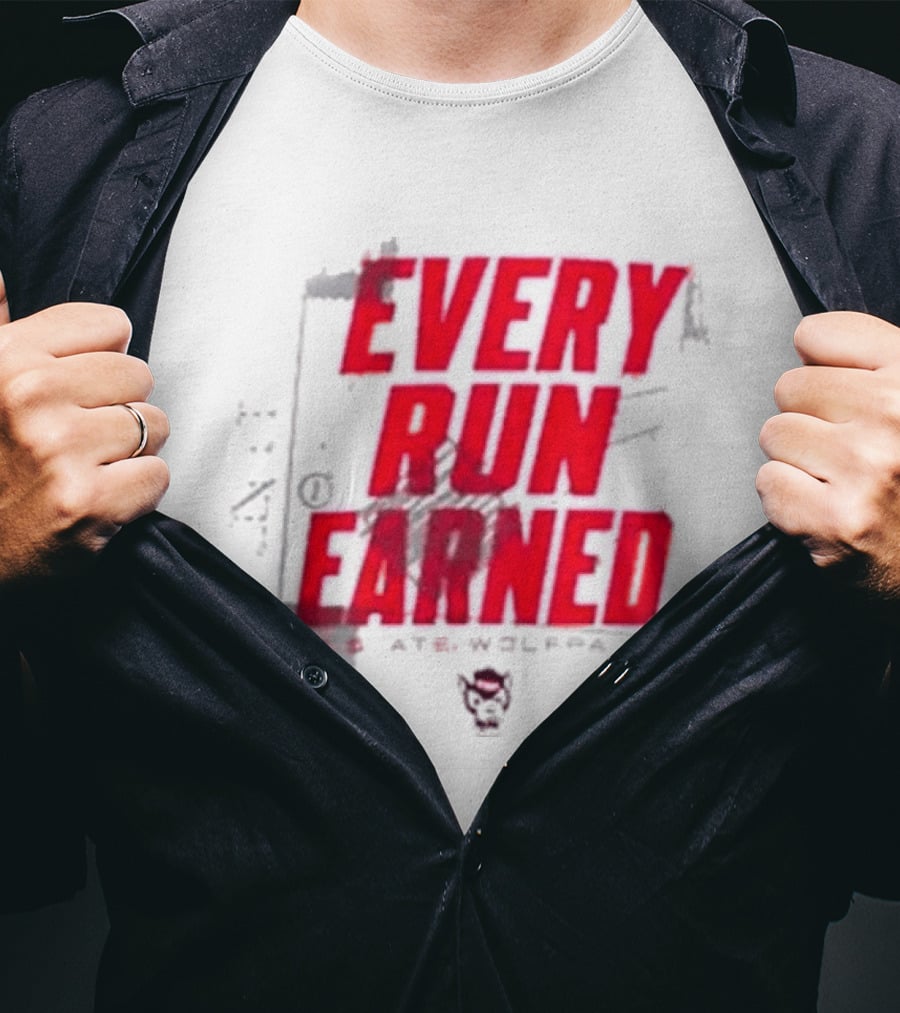 NC State Wolfpack Every Run Earned T-Shirt