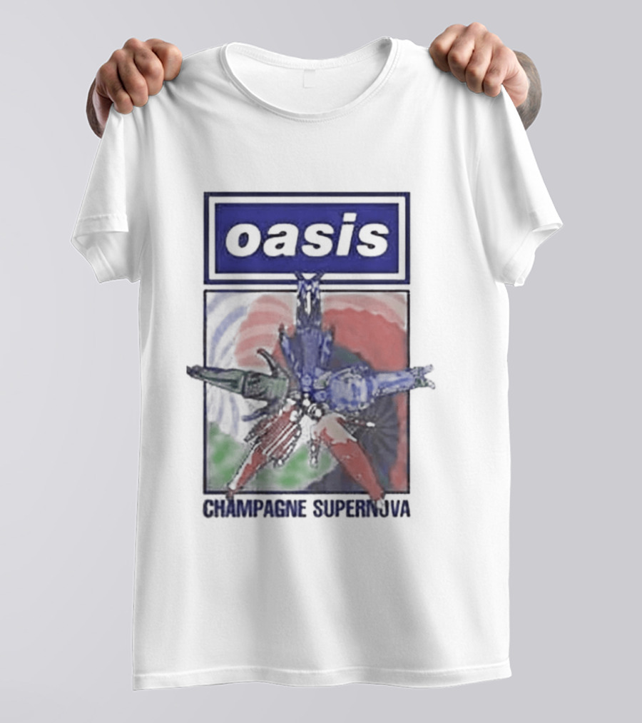 Oasis Champagne Supernova Album Art Flower T-Shirt