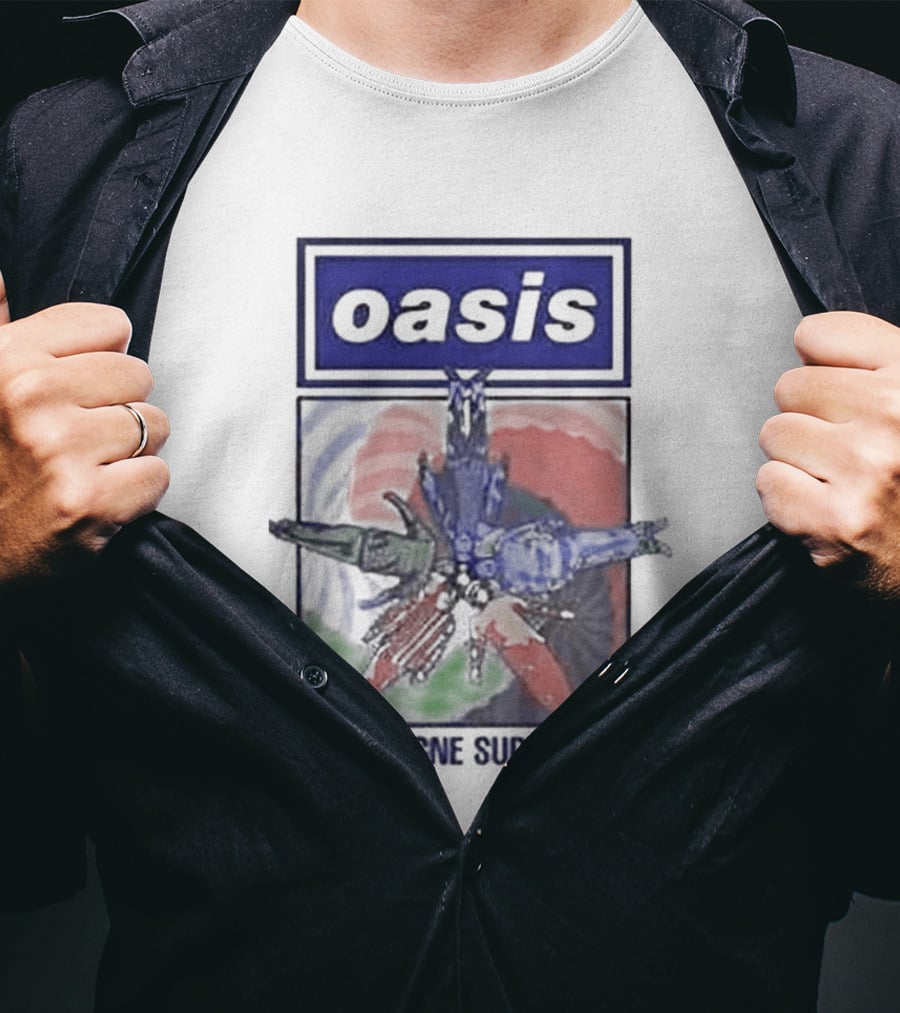 Oasis Champagne Supernova Album Art Flower T-Shirt